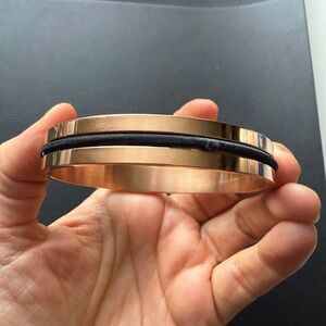 Ashley Bridget Rose Gold-Tone Cuff Hair Tie Bracelet